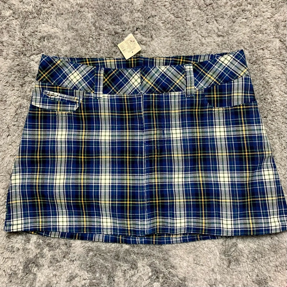 NWT Vintage Y2K Abercrombie & Fitch Plaid Micro Mini Skirt